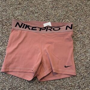 Nike Pink Athletic Shorts Moisture-Wicking Compression